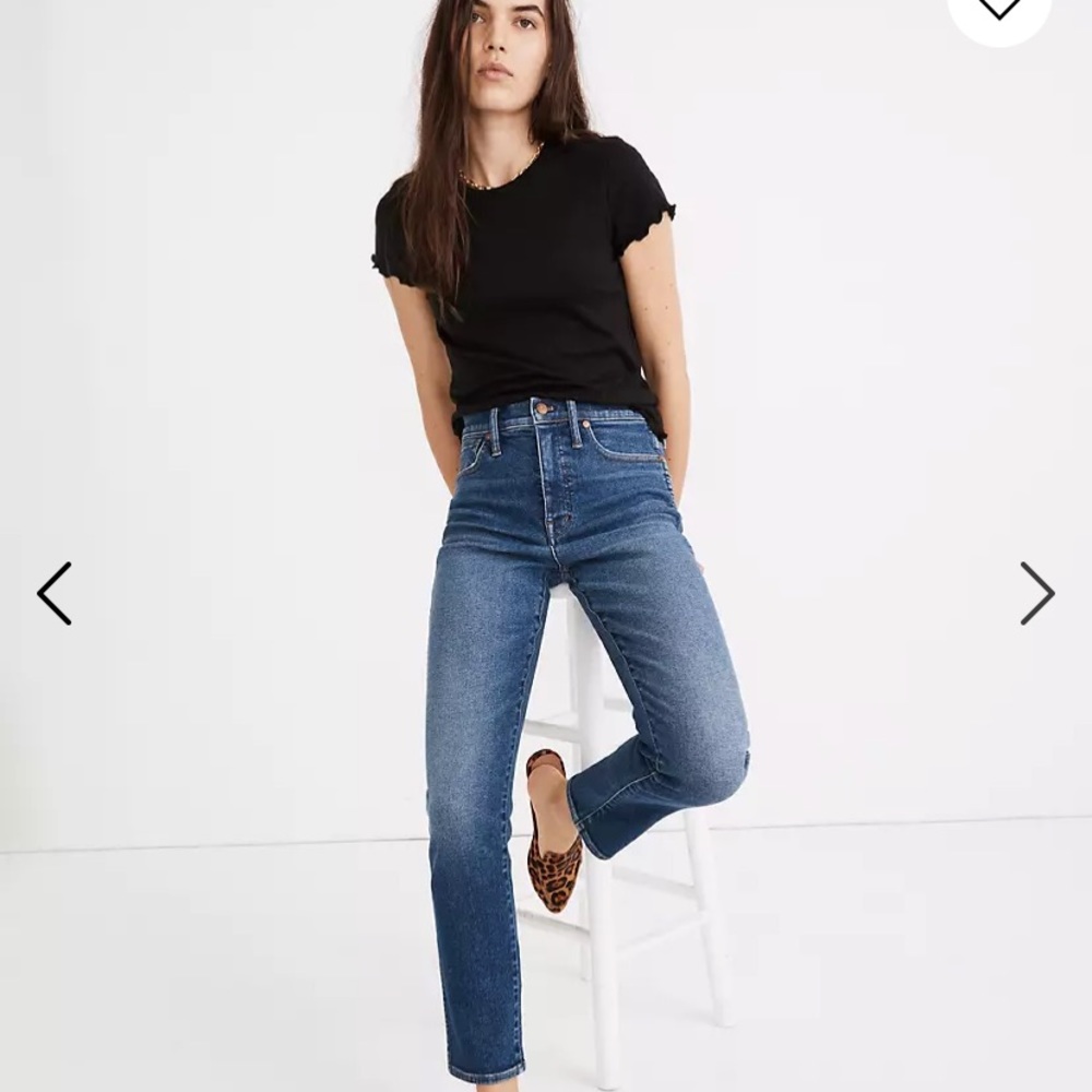 Madewell stovepipe jeans in Manchester wash